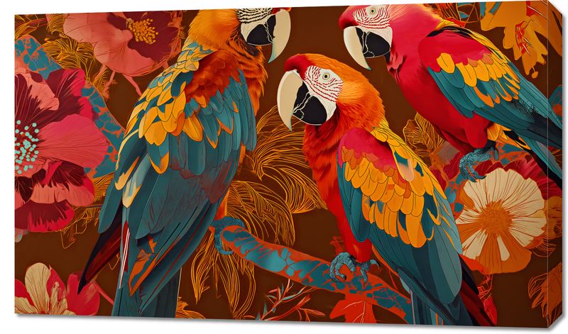 Obraz 100x60cm Kolorowe Ary zdjęcie 1