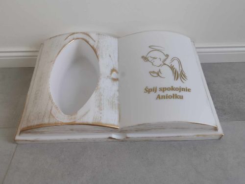 KSIĘGA biała PODKŁAD NA GRÓB Aniołek dla Dziecka na Arena.pl
