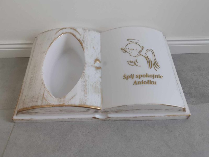 KSIĘGA biała PODKŁAD NA GRÓB Aniołek dla Dziecka zdjęcie 4