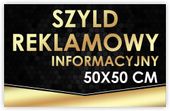 Tablica reklamowa SZYLD REKLAMOWY reklama firmowa z PROJEKTEM GRATIS 50x50