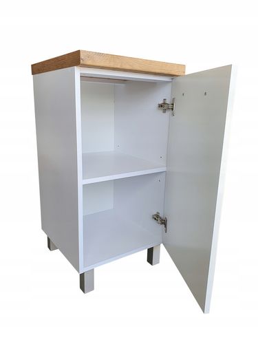 Szafka łazienkowa 40 cm / biała / biały połysk / stojąca / pod umywalkę na Arena.pl
