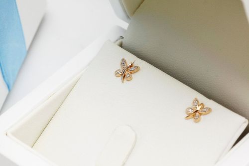 Złote kolczyki KXD1897 - Diament na Arena.pl