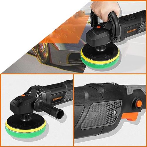 Profesjonalna POLERKA SAMOCHODOWA Z REGULACJĄ OBROTÓW z LCD + 20 AKCESORIÓW na Arena.pl