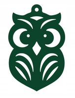 S2 Zawieszka dekor ozdoba ażurowa sowa zielona