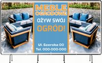BANER REKLAMOWY 200x100cm projekt w cenie różne wzory MEBLE OGRODOWE