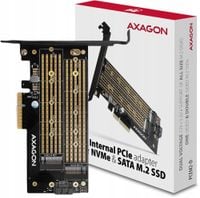 Kontroler Axagon PCIE NVME+SATA M.2 ADAPTER