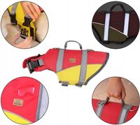 Kamizelka do pływania Odblaskowa Ratunkowa dla Psów Kapok L