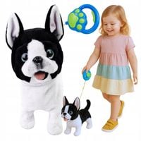 Interaktywny Piesek Zabawka Pluszak Chodzi na Smyczy Szczeka Rusza Ogonem