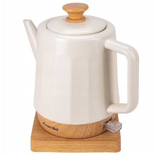 CZAJNIK ELEKTRYCZNY BEZPRZEWODOWY CERAMICZNY KAMILLE 1500 W 1,5 L na Arena.pl