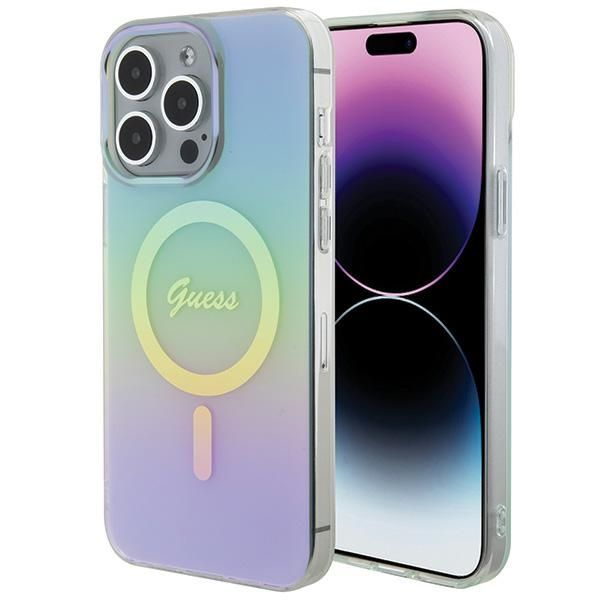 Etui Guess do iPhone 15 Pro, Turkusowy, MagSafe zdjęcie 1