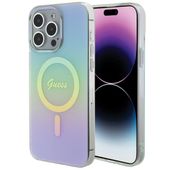 Etui Guess do iPhone 15 Pro, Turkusowy, MagSafe