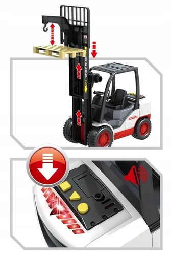 DUŻY WÓZEK WIDŁOWY Z NAPĘDEM Z PALETĄ DŻWIĘKI SZTAPLARKA WIDLAK GUMOWE KOŁA na Arena.pl