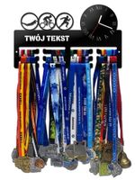 Wieszak na medale z zegarem TRI twoje imię dowolny tekst 443.1