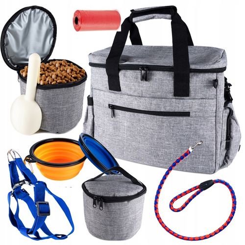 Torba podróżna dla psa miski pojemniki smycz worki na Arena.pl