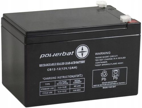 Akumulator AGM POWERBAT CB 12V 12Ah na Arena.pl