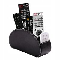 ORGANIZER SKÓRZANY BIURKOWY DO TOALETKI NA PILOTY PRZYBORY KOSMETYKI