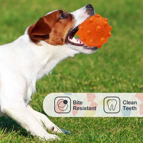 Piłka gryzak zabawka dla psa trwała pomarańczowa na Arena.pl