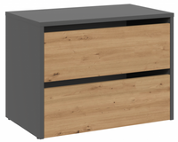 Nowoczesna Szafka Na Buty 2 Klapy Antracyt 60 cm MIDRO TS - 4 Kolory