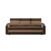 Kanapa z funkcją spania, AURELO, 220x92x92 cm, brąz | TYLETEGOTU