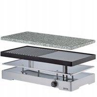 Raclette grill stołowy dla 8 osób 2 płyty grzewcze kamienna grillowa SPRING