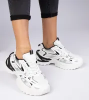Białe sneakersy sportowe na masywnej podeszwie Lirata 37