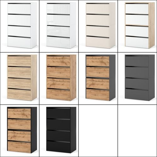 Szafka Na Buty Półka Stojak Regał Loft Na Obuwie Do Przedpokoju 60cm Szary na Arena.pl