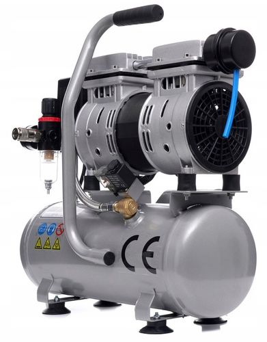 SPRĘŻARKA KOMPRESOR BEZOLEJOWY MOCNY WYDAJNY 6L 550W DWA TŁOKI R2 10 BAR na Arena.pl