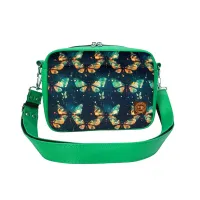 Torebka Motyle Nocą  - Uniwersalna Torebka Prostokątna Kolor ekoskóry - Zielony