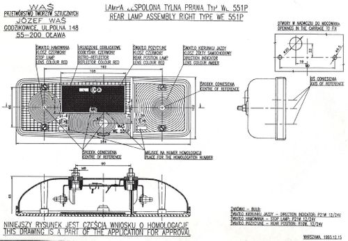 Klosz lampy tylnej WE551P PRAWY (06) na Arena.pl
