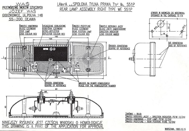 Klosz lampy tylnej WE551P PRAWY (06) zdjęcie 3