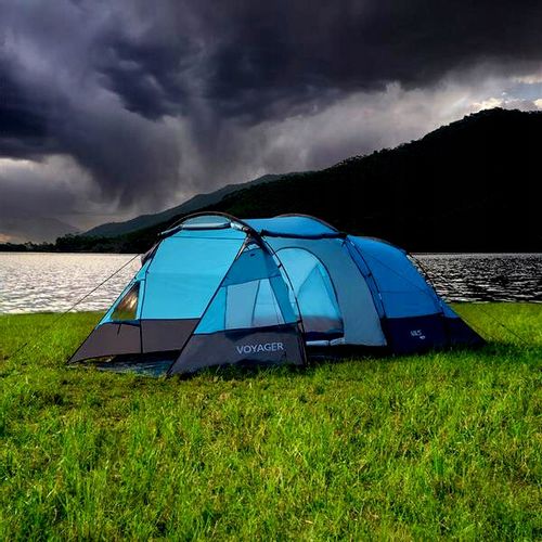 Namiot Turystyczny Kempingowy 4 Osobowy Wodoodporny Tropik Dwa Wejścia na Arena.pl