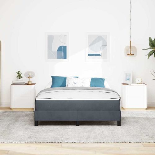 Łóżko kontynentalne z materacem Ciemnoszary 140 x 190 cm na Arena.pl