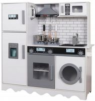 WIELKA DREWNIANA KUCHNIA DŹWIĘK ŚWIATŁO KRAN WODA DLA DZIECI WODA Z KRANU