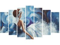 80CM 140CM OBRAZ 7 ELEM KOBIETA TAŃCU ŚCIENNY