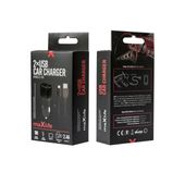Ładowarka 2xUSB 2,4A czarna + kabel USB-C Maxlife MXCC-01