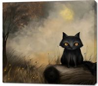 Obraz 100x90cm Czarny Kot