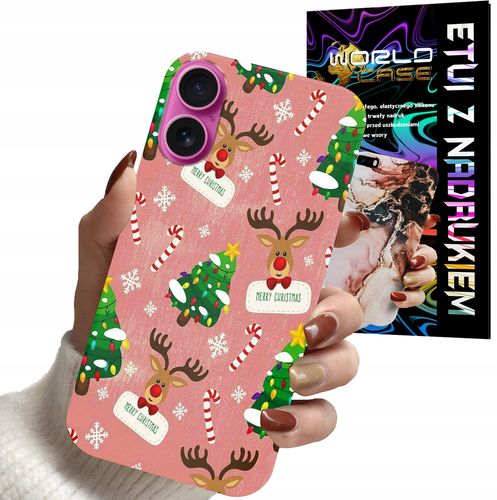ETUI CASE DO IPHONE 16 - ŚWIĄTECZNE WZORY NA ŚWIĘTA RENIFER CHOINKA na Arena.pl