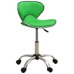 Krzesło Biurowe, Zielone, Obite Sztuczną Skórą