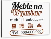 nadruk UV TABLICZKA reklamowa nierdzewna dibond 40x30 MEBLE NA WYMIAR