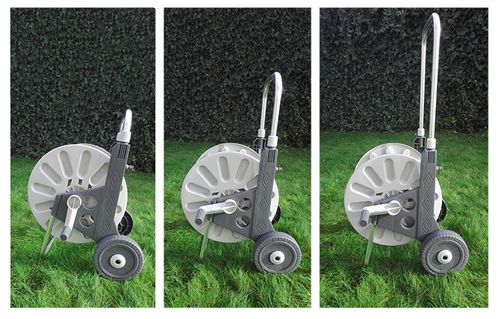 WÓZEK ALU ZWIJACZ BĘBEN NA WĄŻ OGRODOWY 60 METRÓW PISTOLET ZRASZACZ BEST na Arena.pl