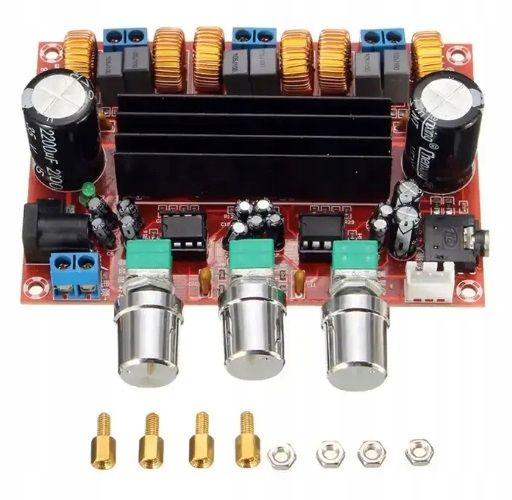 WZMACNIACZ 2.1 2x50W+100W STEREO SUBWOOFER 12-24V TPA3116D2 NE5532 zdjęcie 1