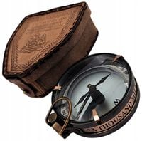 Kompas Magnetyczny - Map Reader w Skórzanym Etui - Retro Gadżet - NC2929