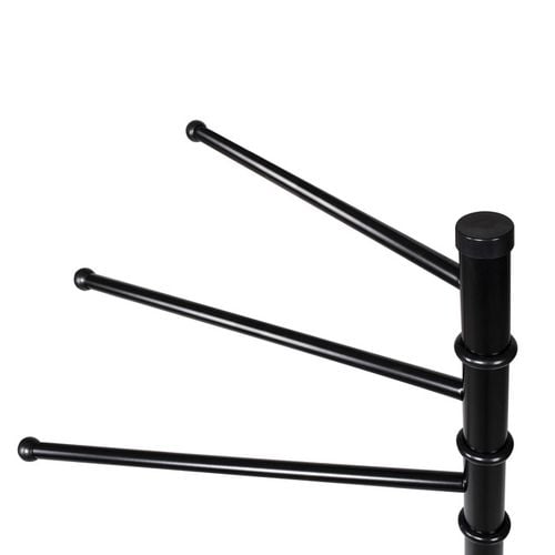 Wieszak łazienkowy na ręczniki 3-ramienny wys. 86 cm obrotowy czarny na Arena.pl