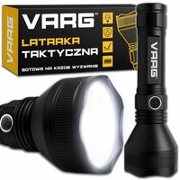 Latarka taktyczna LED VARG Mocna Akumulatorowa Survival USB Na Prezent