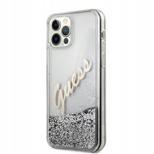 Guess Hardcase do iPhone 12 Pro Max srebrny/silver na Arena.pl