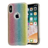 Etui brokatowe Blink do iPhone X / XS tęczowy