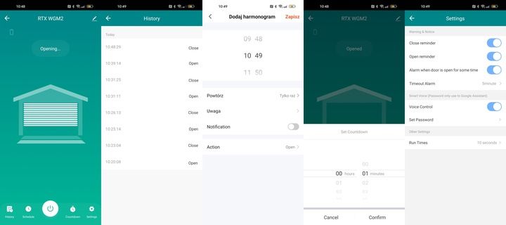 RTX Moduł STEROWNIK BRAMY GARAŻOWEJ ZIGBEE TUYA SMART + CZUJNIK zdjęcie 9