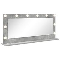 Lustro toaletowe Ze LED Lights Betonowy szary 100 x 45 x 18 cm