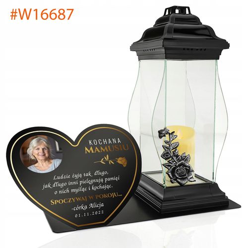 ZNICZ XXL wkład LED + DEDYKACJA na grób MAMY TATY na Arena.pl