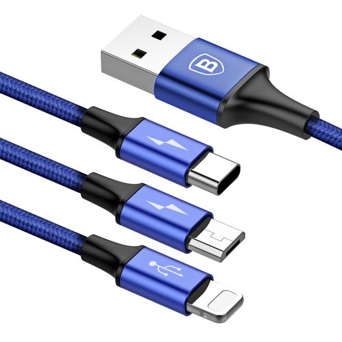 KABEL BASEUS 3W1 MICROUSB, USB-C, LIGHTNING - 1,2M na Arena.pl